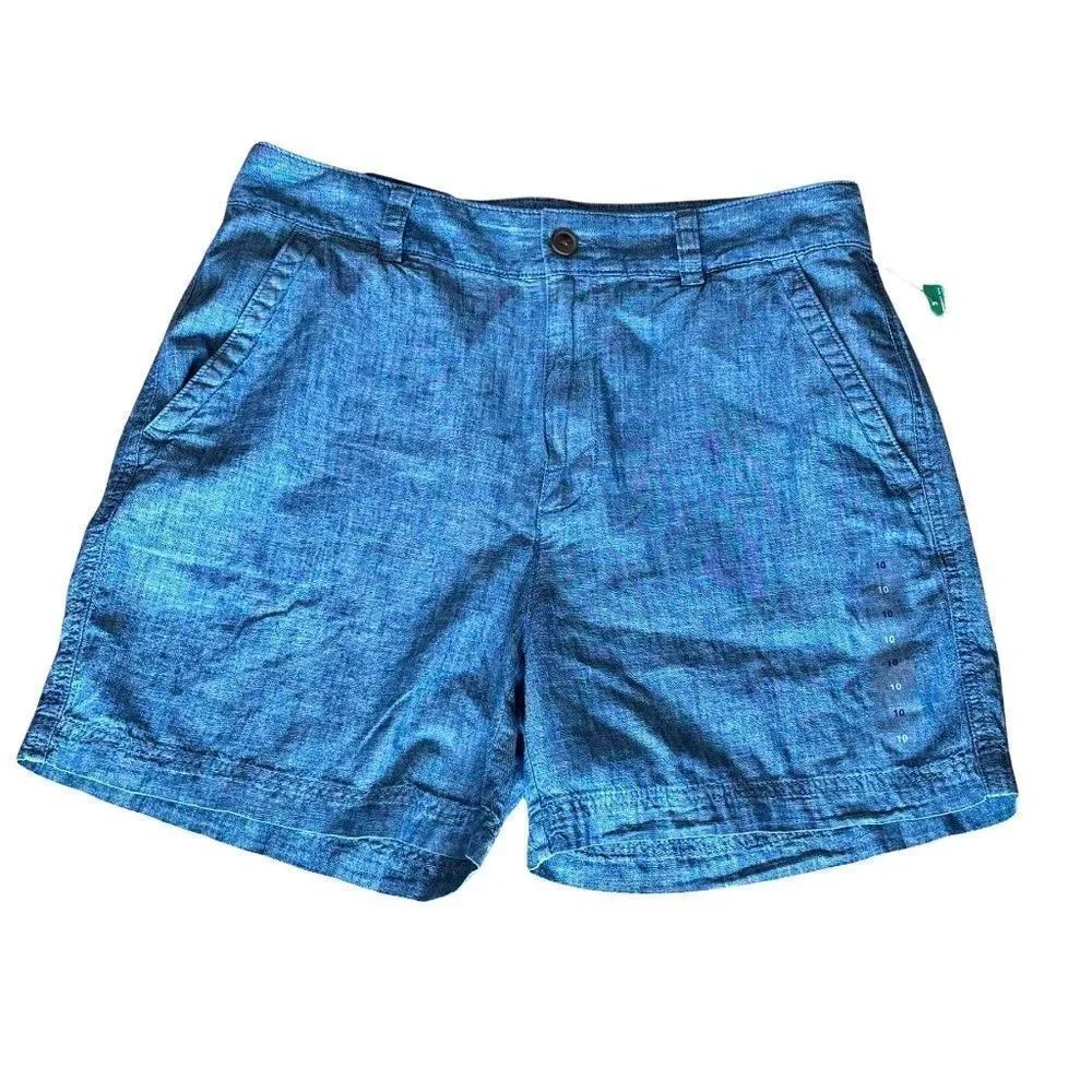NWT GAP Women's Cotton Chambray "Girlfriend Khaki" Short 5" Inseam Size 10
